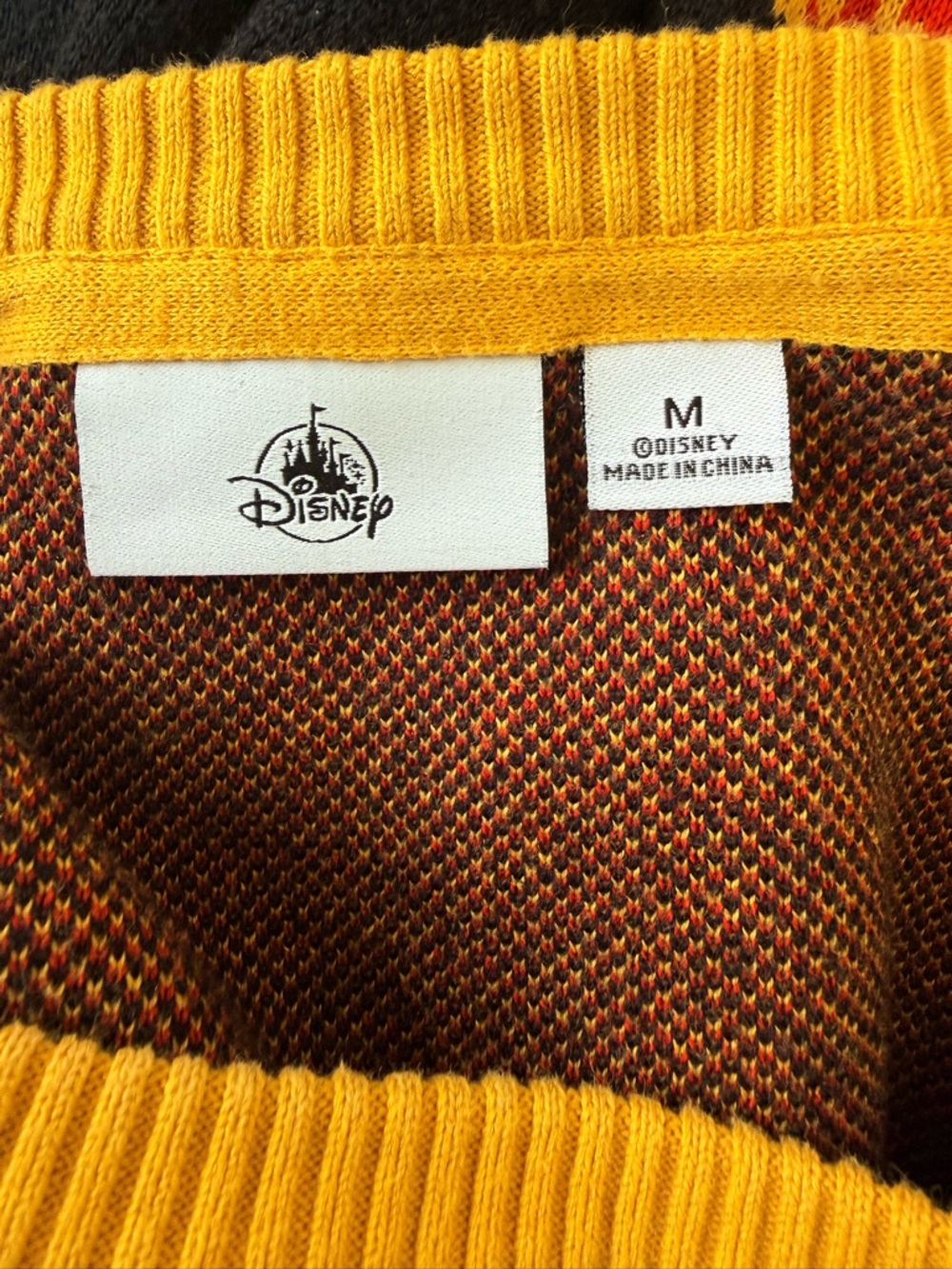 Disney Black Sweatshirt with Yellow Trim and Red Logo - Picture 4 of 4